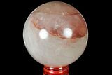Polished Hematoid (Harlequin) Quartz Sphere - Madagascar #121628-1